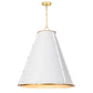 French Maid Chandelier - White & Natural Brass / Large