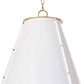 French Maid Chandelier - White & Natural Brass / Large