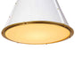 French Maid Chandelier - White & Natural Brass / Large