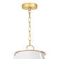 French Maid Chandelier - White & Natural Brass / Large