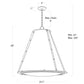 French Maid Chandelier - White & Natural Brass / Large