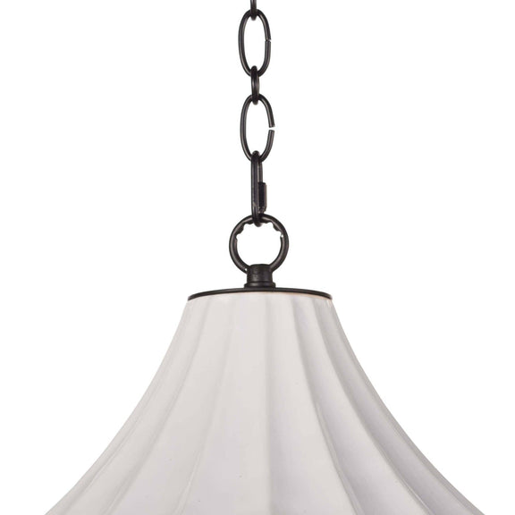 Cally Ceramic Pendant Small - White