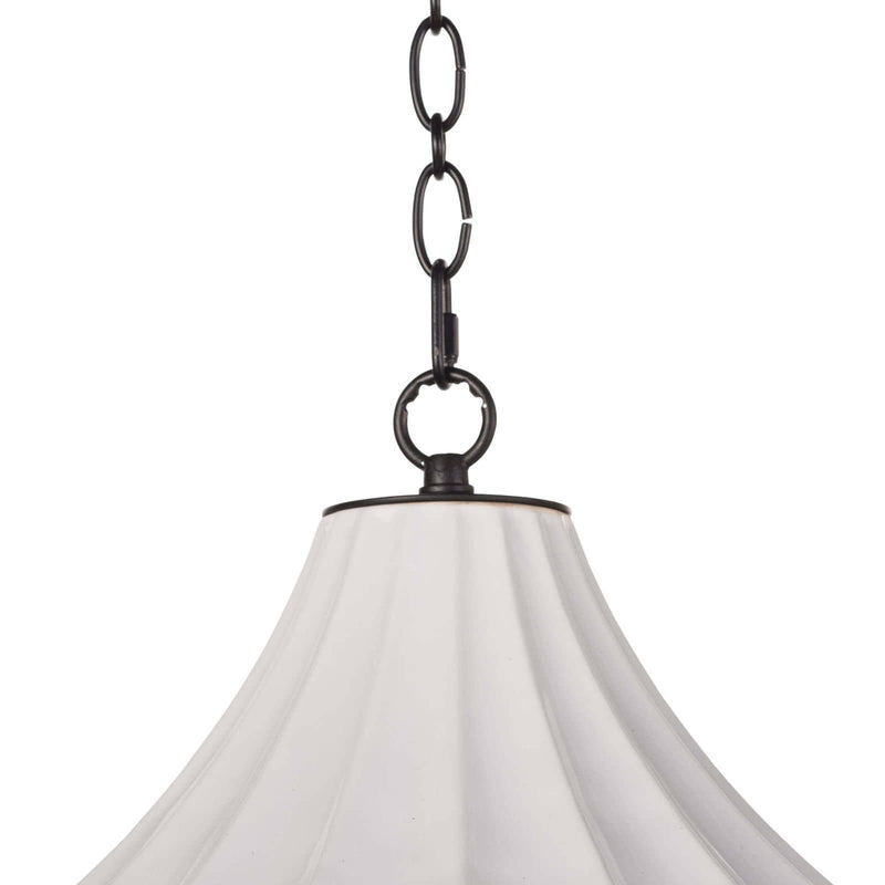 Cally Ceramic Pendant Small - White