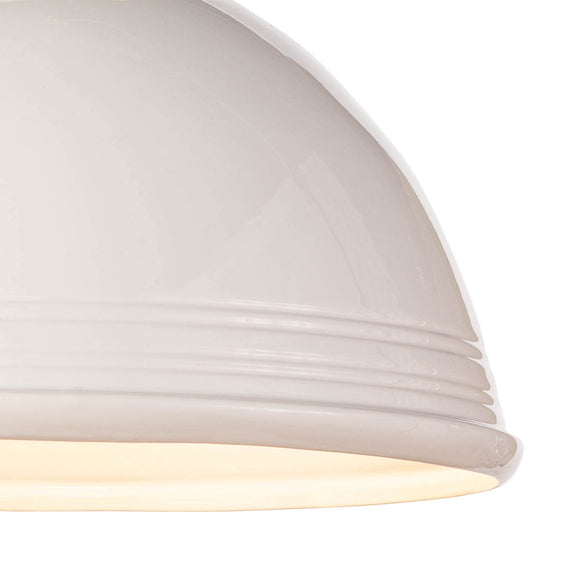 Eloise Ceramic Pendant - White
