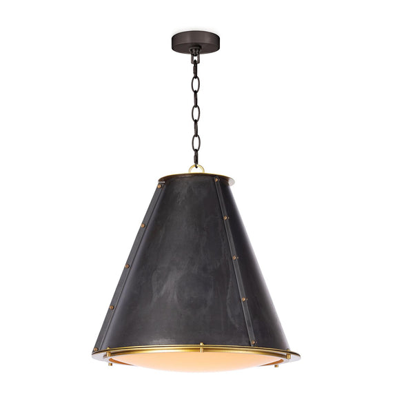 French Maid Chandelier - Blackened Brass Natural Brass / Small
