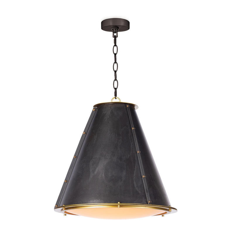 French Maid Chandelier - Blackened Brass Natural Brass / Small