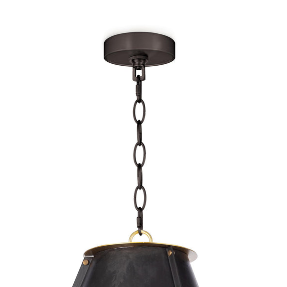 French Maid Chandelier - Blackened Brass Natural Brass / Small