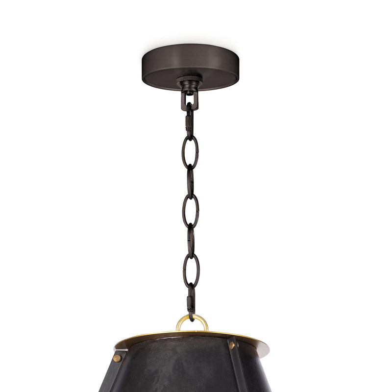 French Maid Chandelier - Blackened Brass Natural Brass / Small
