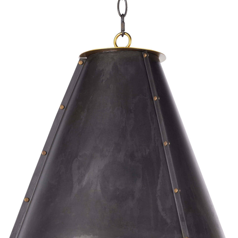 French Maid Chandelier - Blackened Brass Natural Brass / Small