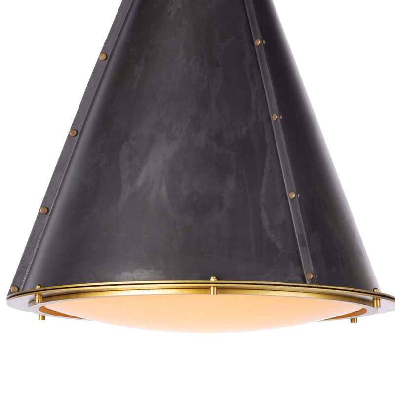 French Maid Chandelier - Blackened Brass Natural Brass / Small
