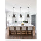 French Maid Chandelier - Blackened Brass Natural Brass / Small
