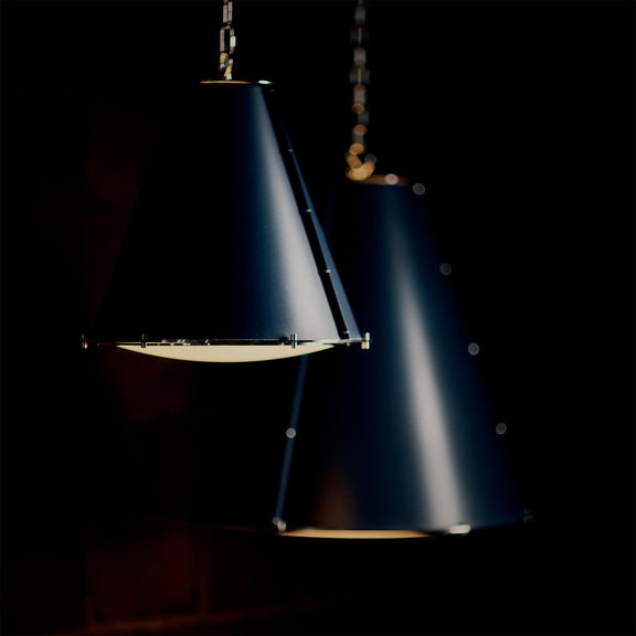 French Maid Chandelier - Blue & Polished Nickel / Small