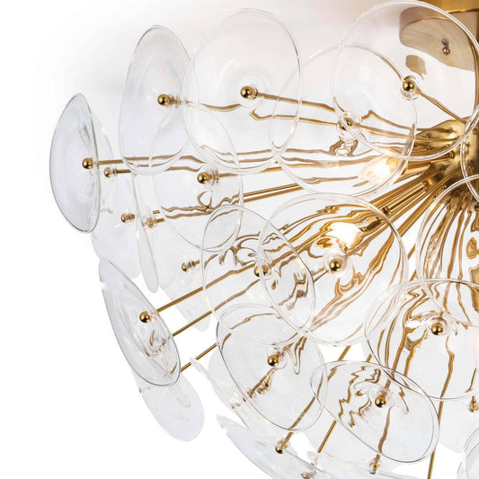 Poppy Glass Semi Flush Mount