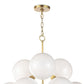 La Dame Chandelier - Swirl Glass Natural Brass