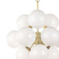 La Dame Chandelier - Swirl Glass Natural Brass