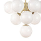 La Dame Chandelier - Swirl Glass Natural Brass