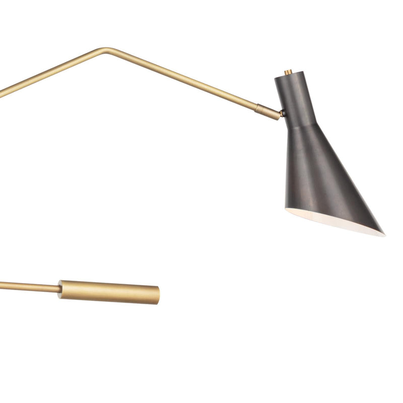 Spyder Chandelier - Blackened Brass & Natural Brass