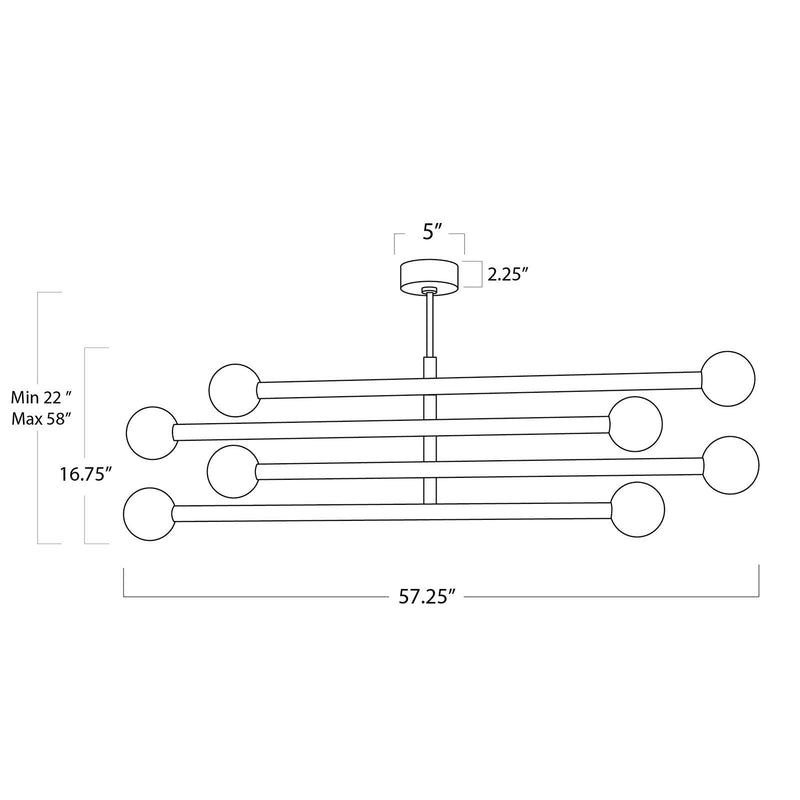 Beaubien Chandelier - Polished Nickel