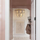 Lorelei Wood Bead Flush Mount - White
