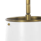 Hattie Pendant - White & Natural Brass