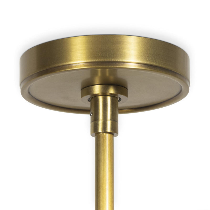 Hattie Pendant - White & Natural Brass