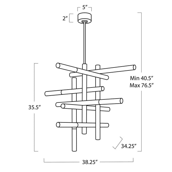 Cass Chandelier - Polished Nickel
