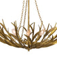 River Reed Basin Chandelier - Antique Gold Leaf
