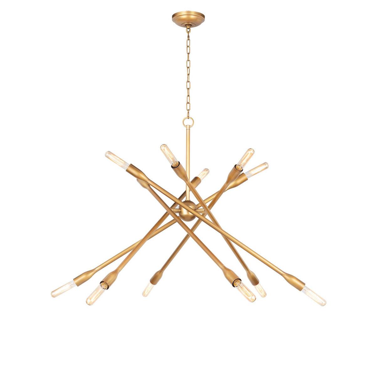 Cobra Chandelier - Natural Brass / Large