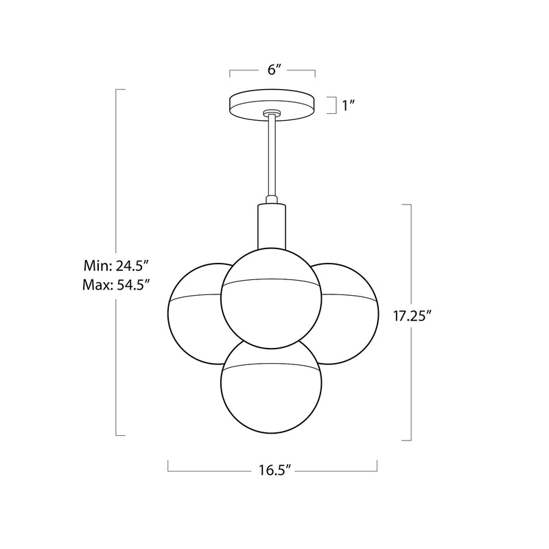 Oliver Pendant - Polished Nickel
