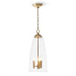 Maiden Glass Pendant - Natural Brass