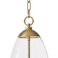 Maiden Glass Pendant - Natural Brass
