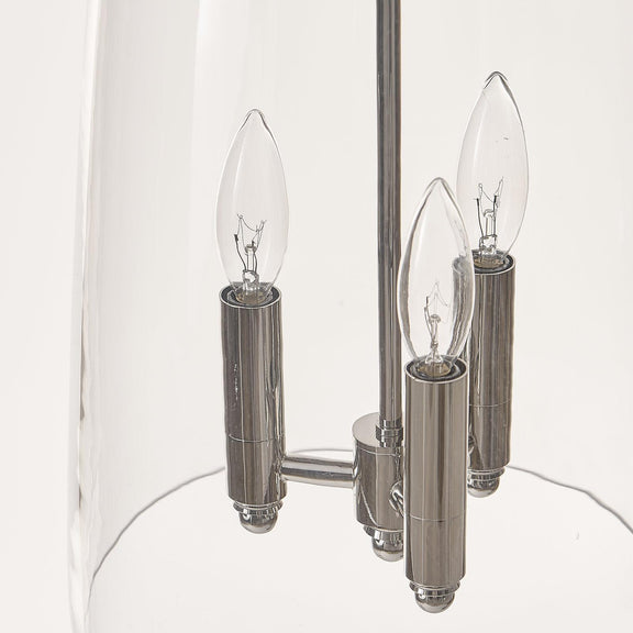 Maiden Glass Pendant - Polished Nickel