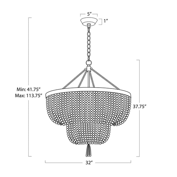 Cameron Chandelier - White