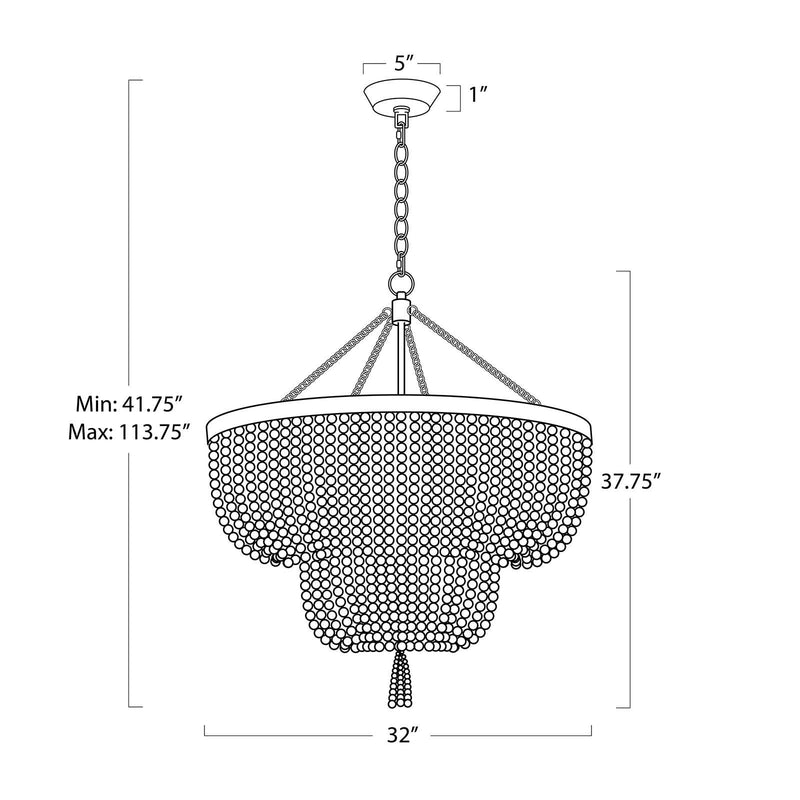 Cameron Chandelier - White