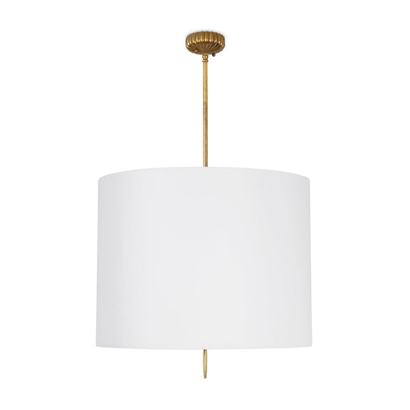Clove Pendant - Natural Linen Shade / Large