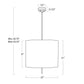 Clove Pendant - Natural Linen Shade / Large