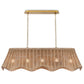 Margo Rattan Linear Chandelier - Natural
