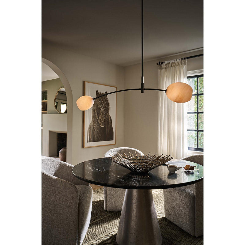 Artemis Pendant Double - Oil Rubbed Bronze & Alabaster Glass