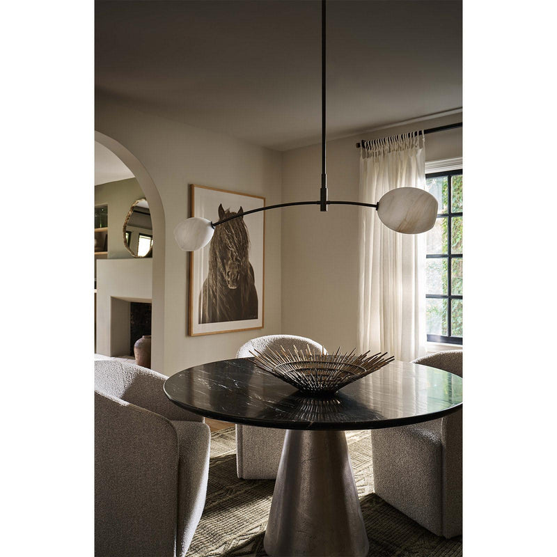 Artemis Pendant Double - Oil Rubbed Bronze & Alabaster Glass