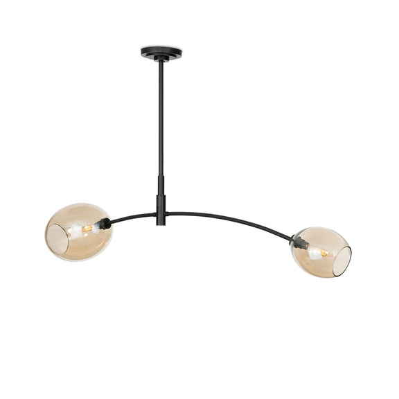 Artemis Pendant Double - Oil Rubbed Bronze & Champagne Glass