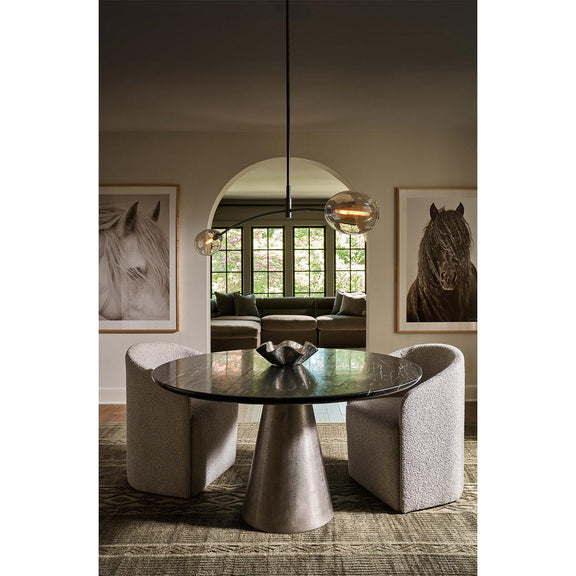 Artemis Pendant Double - Oil Rubbed Bronze & Champagne Glass