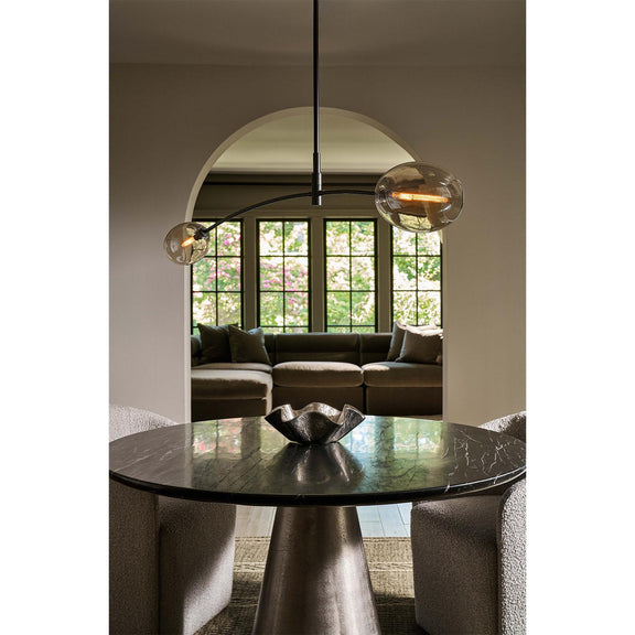 Artemis Pendant Double - Oil Rubbed Bronze & Champagne Glass