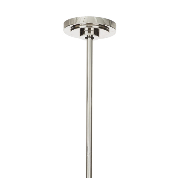Artemis Pendant Double - Polished Nickel & Champagne Glass