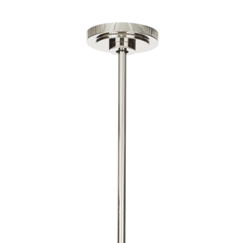 Artemis Pendant Double - Polished Nickel & Champagne Glass