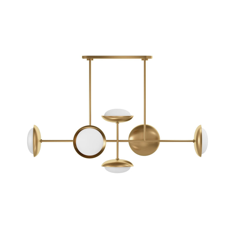 Bond Linear Chandelier - Natural Brass