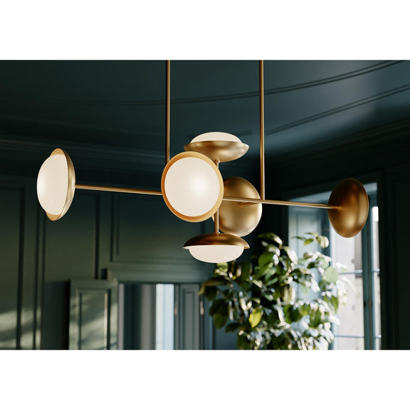 Bond Linear Chandelier - Natural Brass