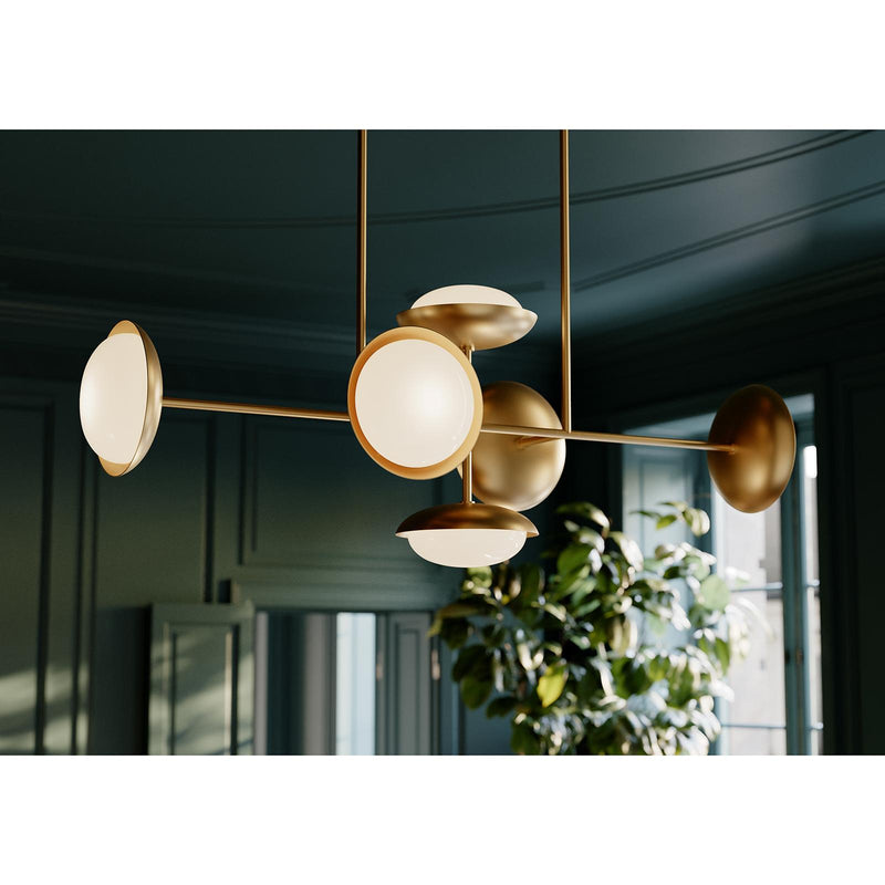 Bond Linear Chandelier - Natural Brass