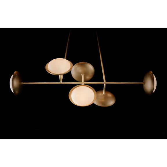 Bond Linear Chandelier - Natural Brass