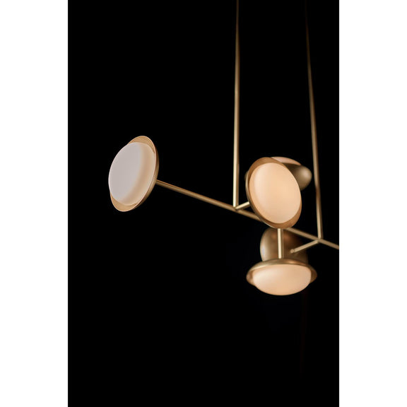 Bond Linear Chandelier - Natural Brass