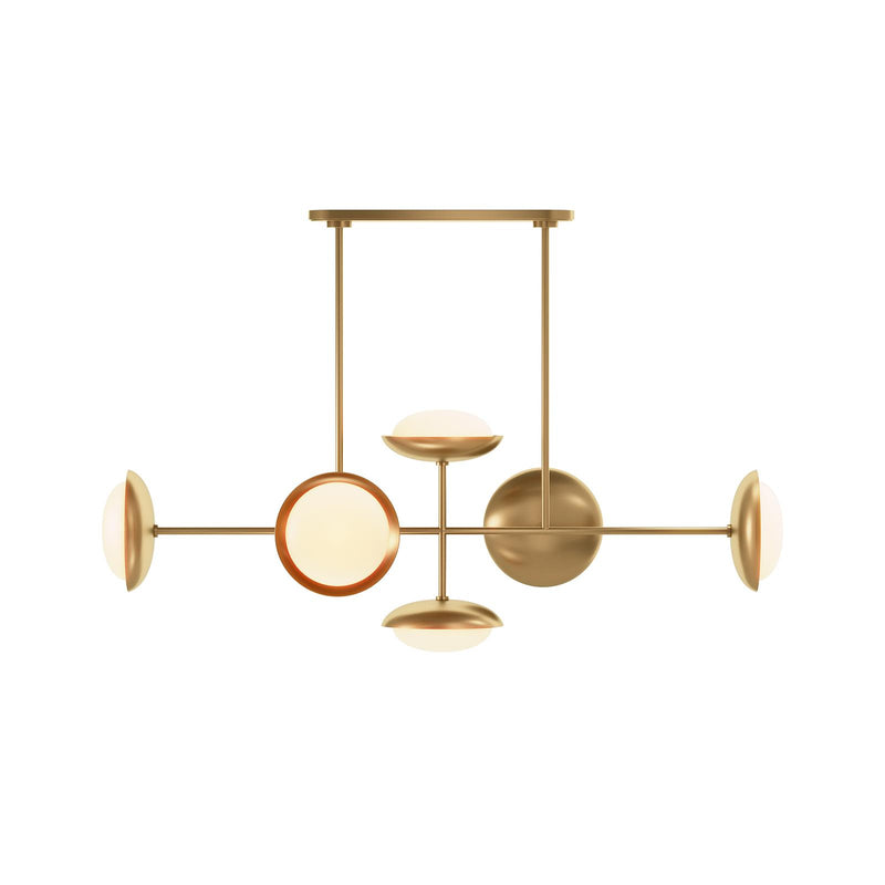 Bond Linear Chandelier - Natural Brass